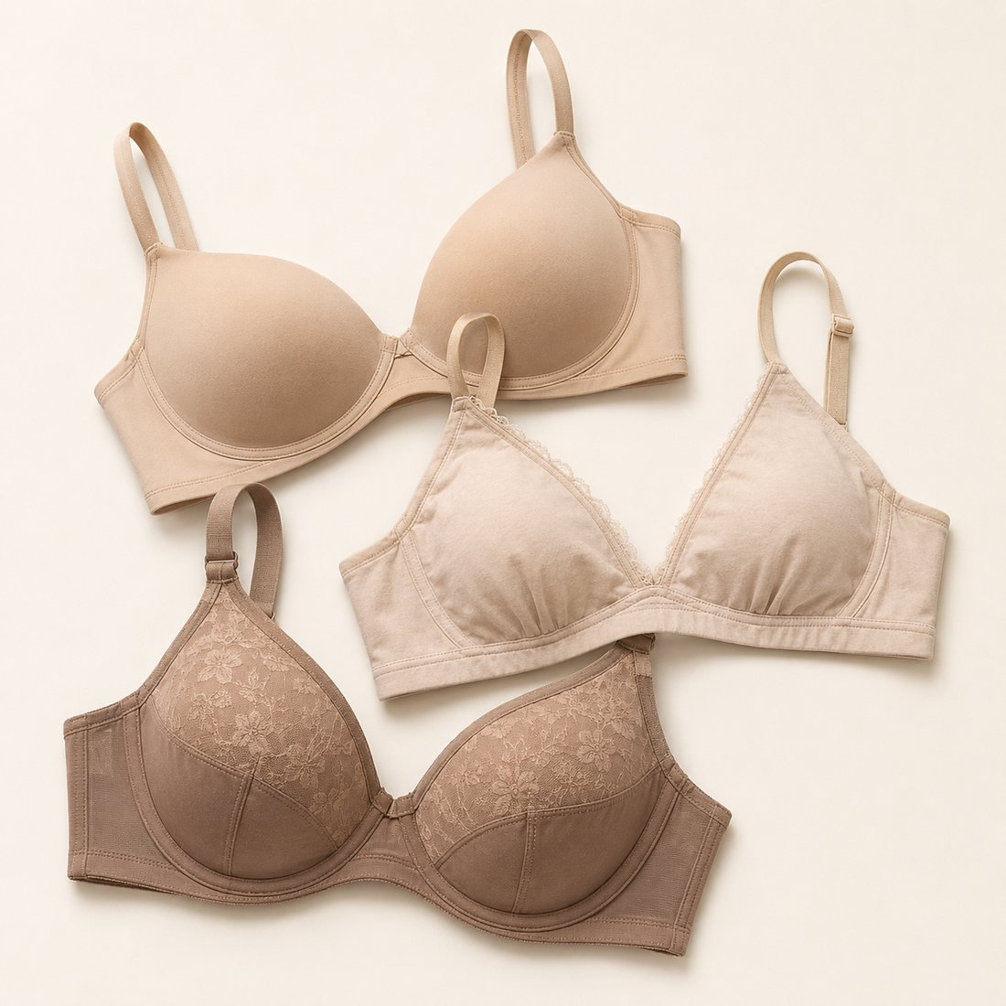 Wholesale bras manufactured by NuedWears — padded, non-padded, wired and sports