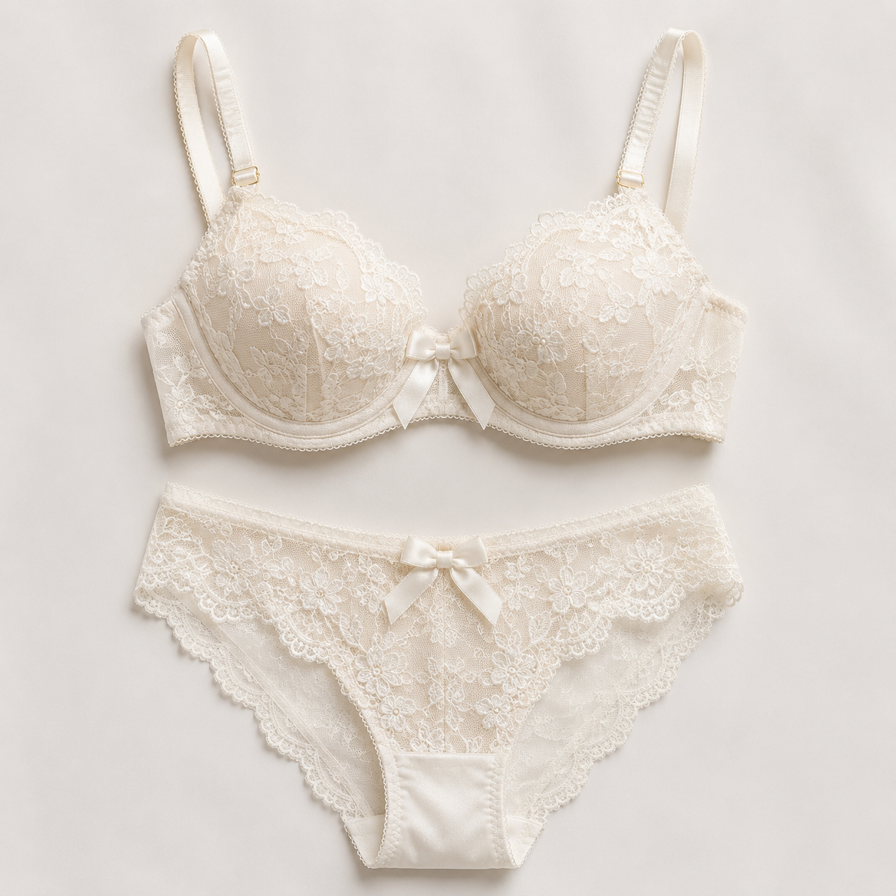 White lace bridal bra and panty set manufactured by NuedWears wholesale