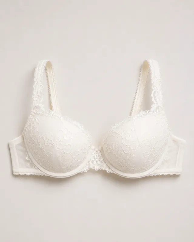 Lace bridal bra manufactured by NuedWears for lingerie retailers