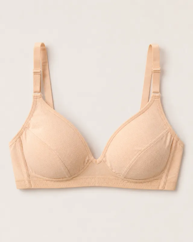 Non-padded everyday cotton bra manufactured by NuedWears Kanpur